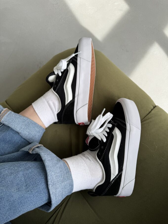 Vans Knu Skool Platform Black White - Зображення 2