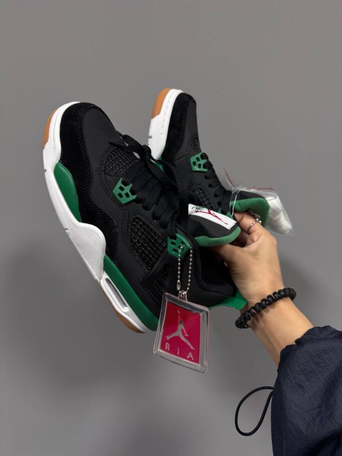 Nike Air Jordan Retro 4 x SB Black Green - Зображення 4