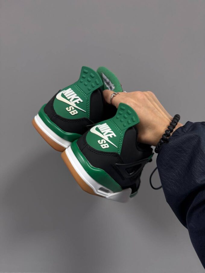 Nike Air Jordan Retro 4 x SB Black Green - Зображення 6