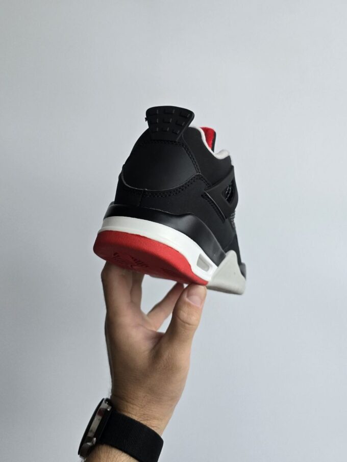 Nike Air Jordan 4 Fur Black Red - Зображення 5