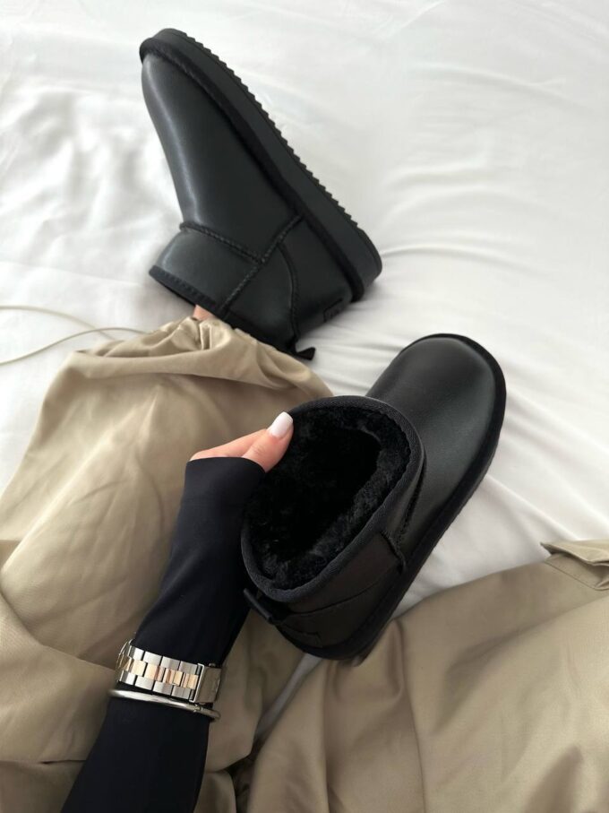 Ugg Ultra Mini Black Leather - Зображення 6