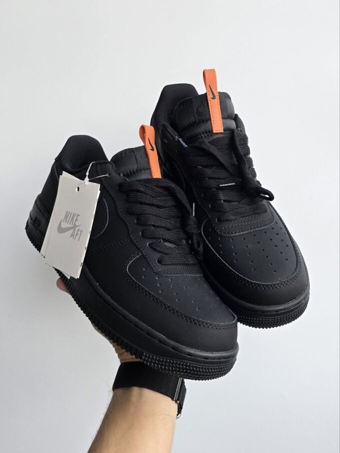 Nike Air Force Fur Black Orange - Зображення 2