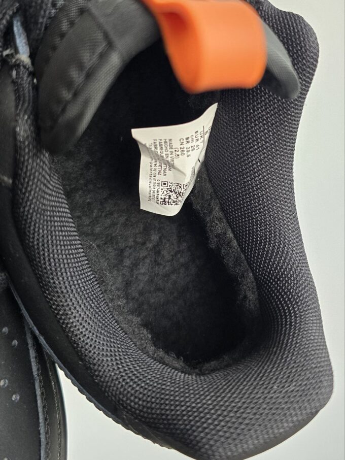 Nike Air Force Fur Black Orange - Зображення 7