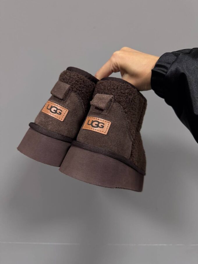 Ugg Ultra Mini Platform Teddy Dark Brown - Зображення 5