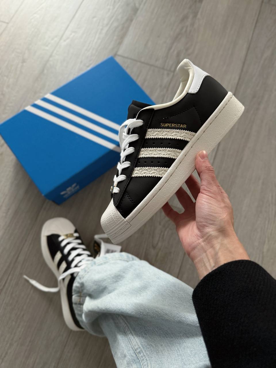 Adidas Superstar Core Black Cream White - Зображення 5
