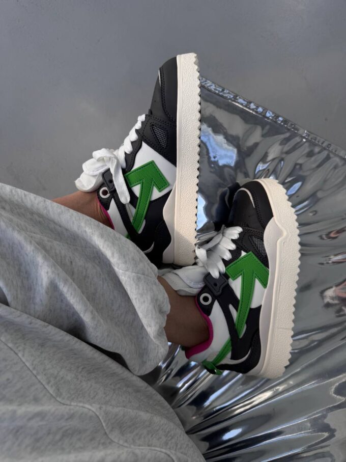 Off-White Sponge Mid Top Black Green Pink - Зображення 3