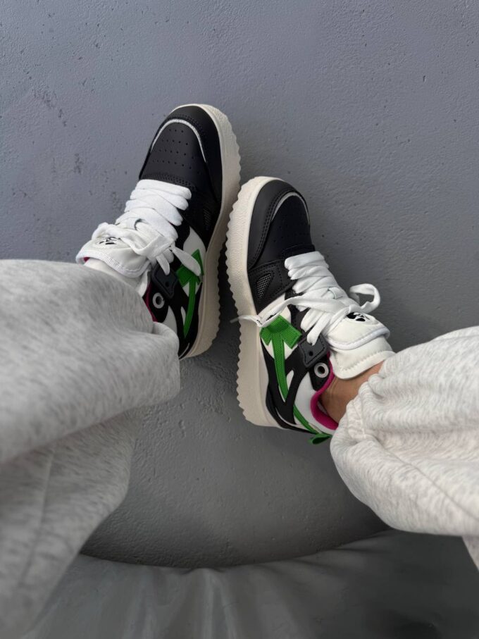 Off-White Sponge Mid Top Black Green Pink - Зображення 4