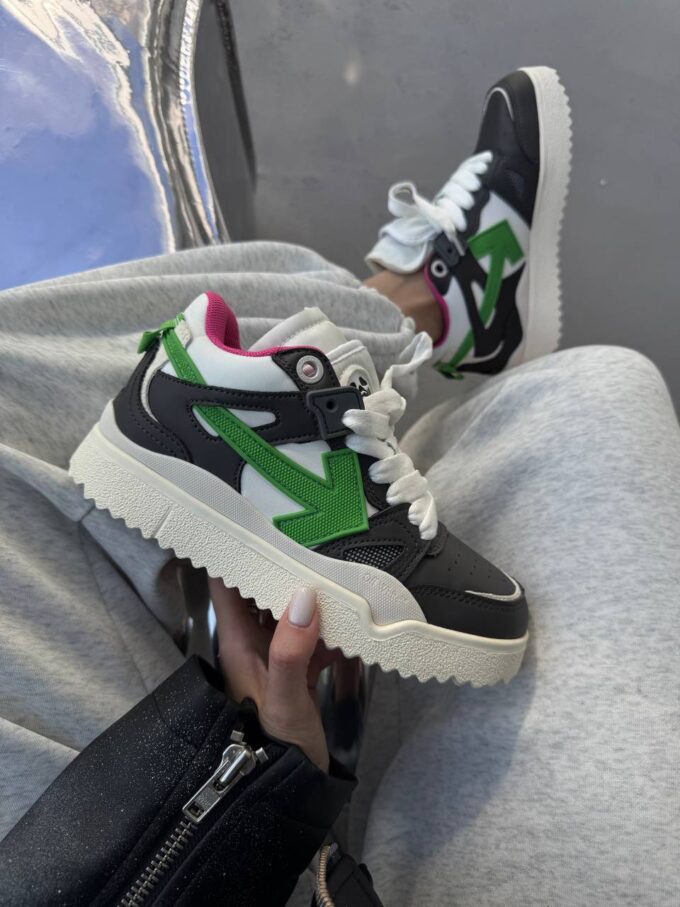 Off-White Sponge Mid Top Black Green Pink