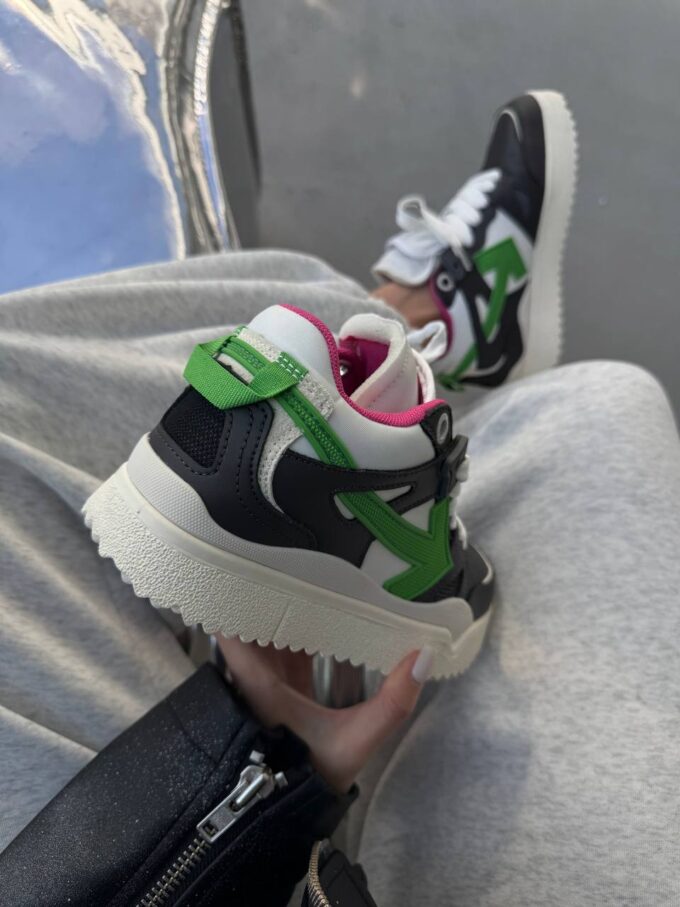 Off-White Sponge Mid Top Black Green Pink - Зображення 6