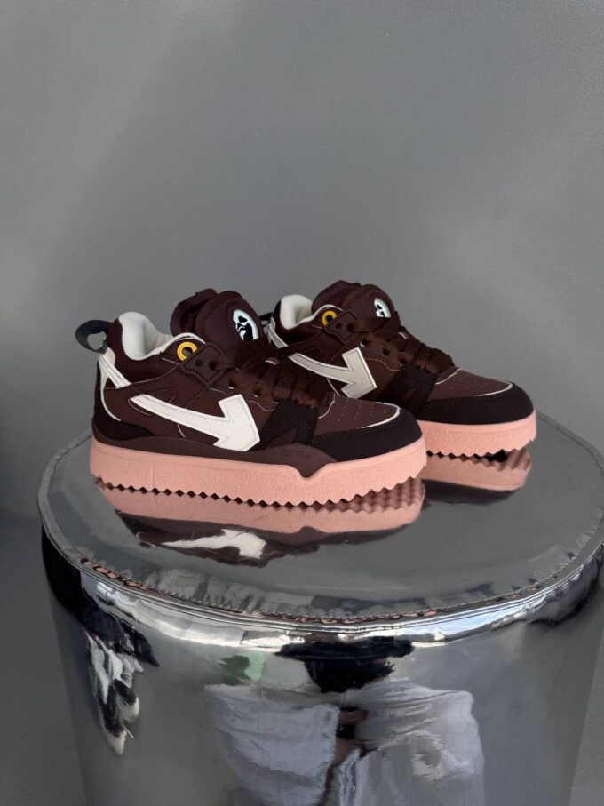 Off-White Sponge Mid Top Brown White - Зображення 2