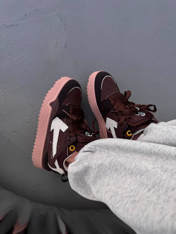 Off-White Sponge Mid Top Brown White - Зображення 4