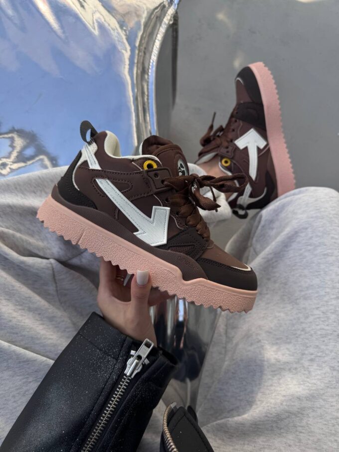 Off-White Sponge Mid Top Brown White