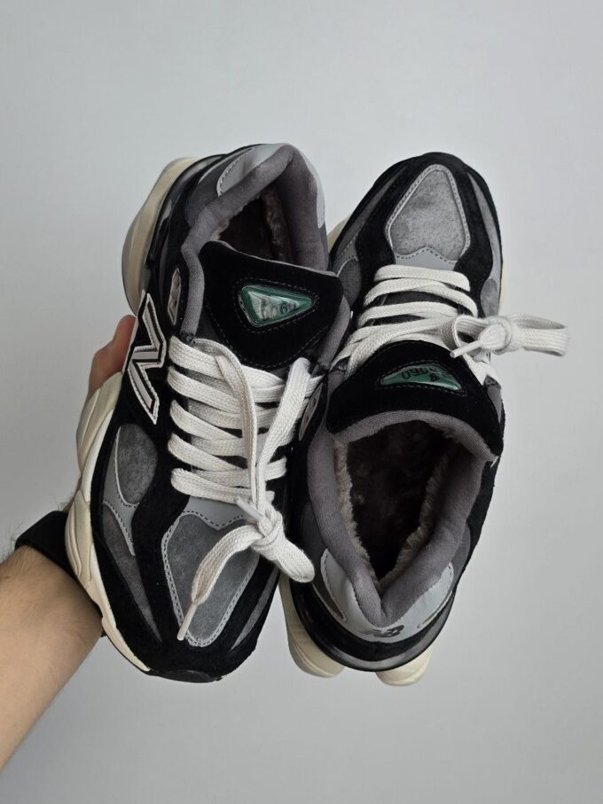 New Balance 9060 Fur Black Grey - Зображення 3