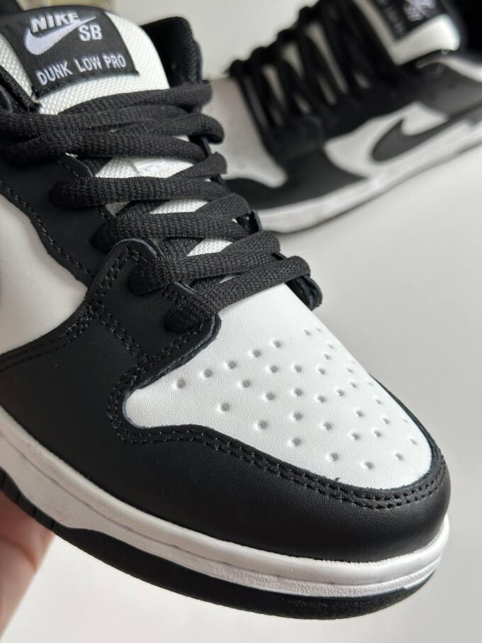 Nike SB Dunk Low Black White Fur - Зображення 7