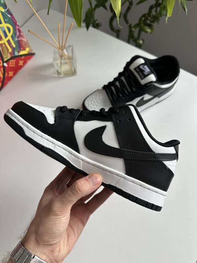 Nike SB Dunk Low Black White Fur - Зображення 5