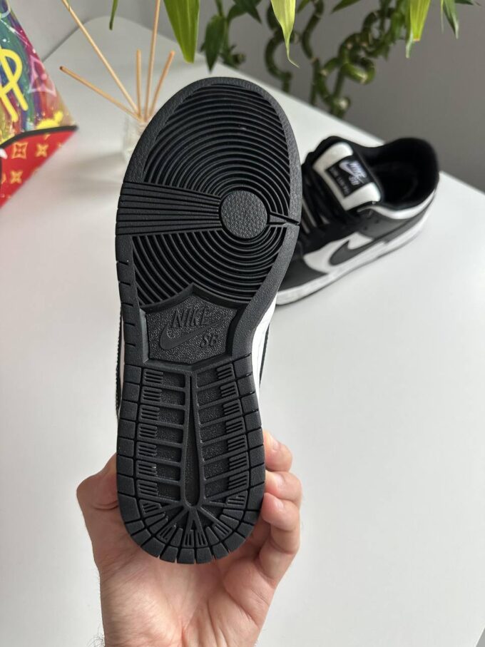 Nike SB Dunk Low Black White Fur - Зображення 8