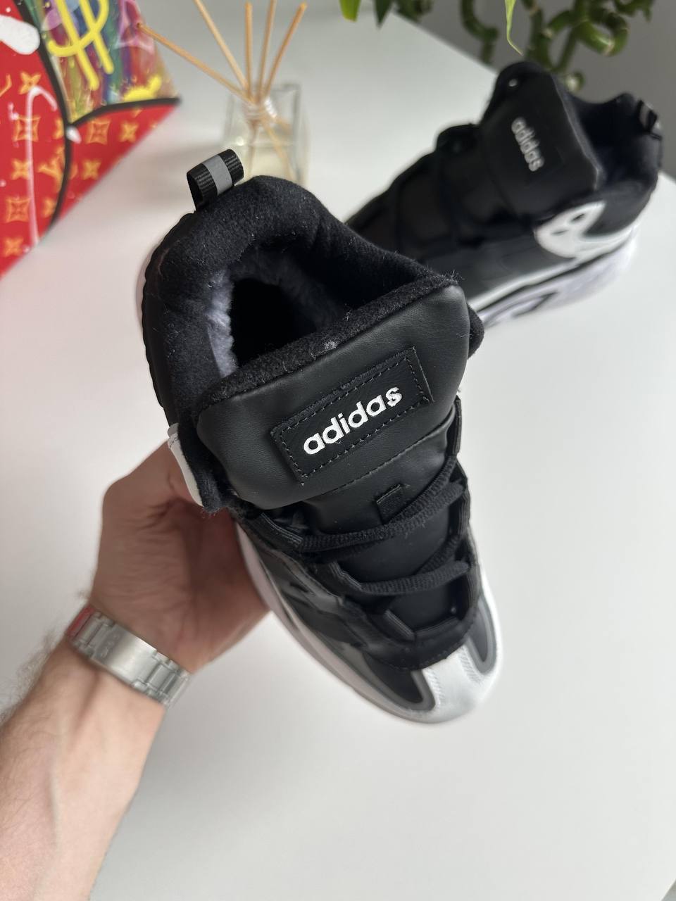 Adidas Niteball White Black Fur - Зображення 3