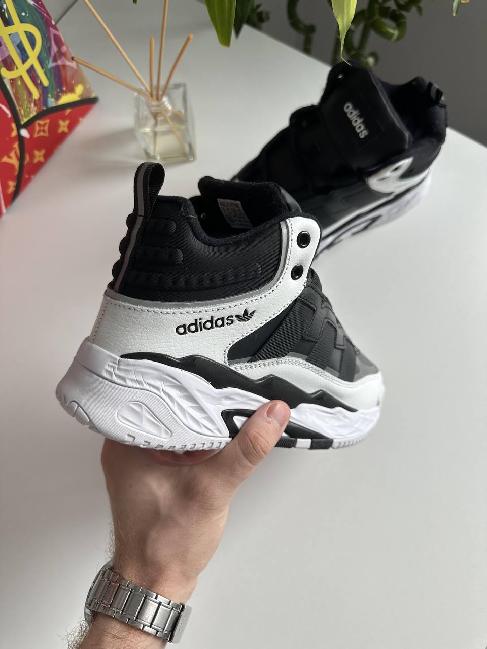Adidas Niteball White Black Fur - Зображення 5