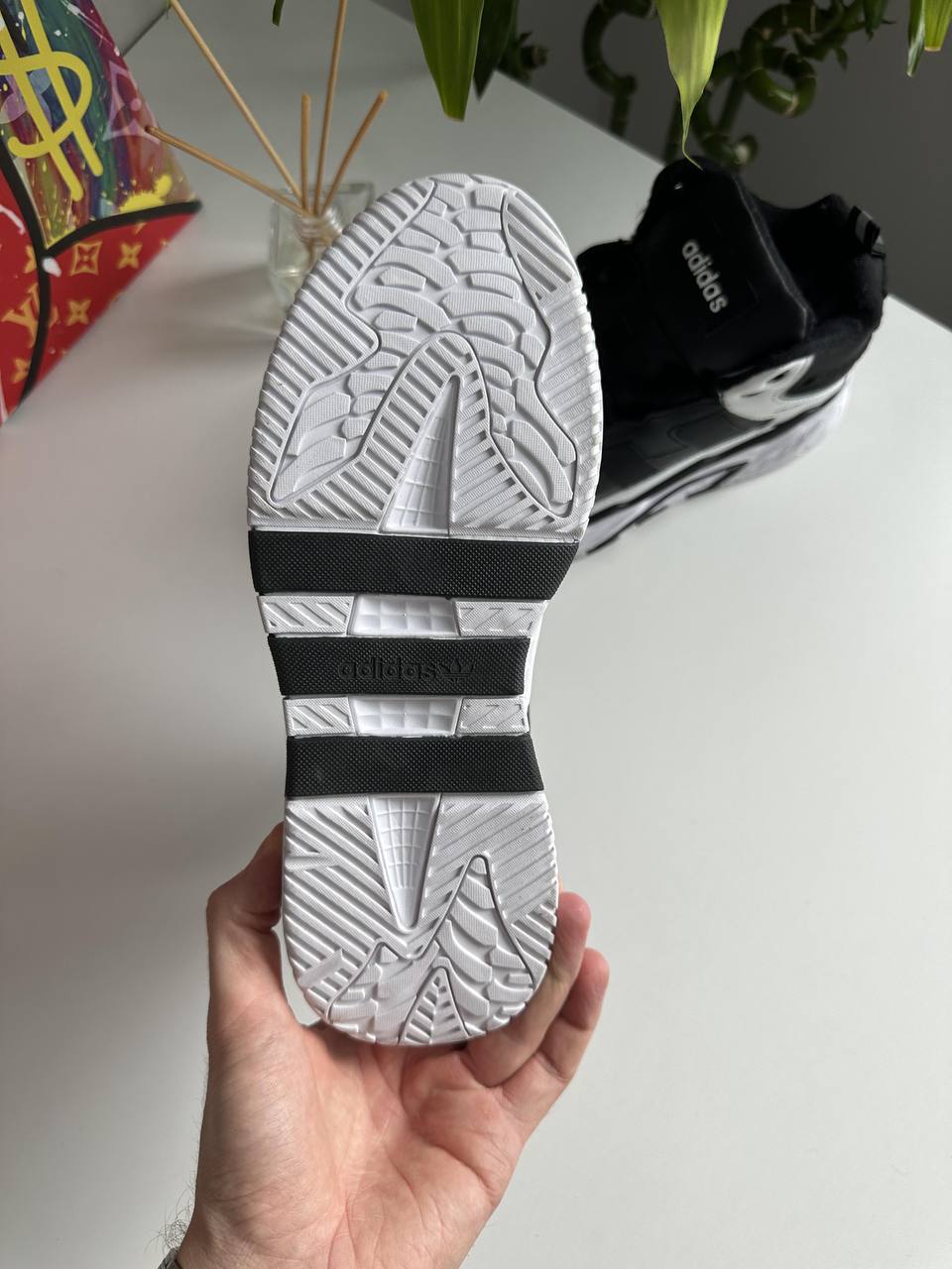 Adidas Niteball White Black Fur - Зображення 7