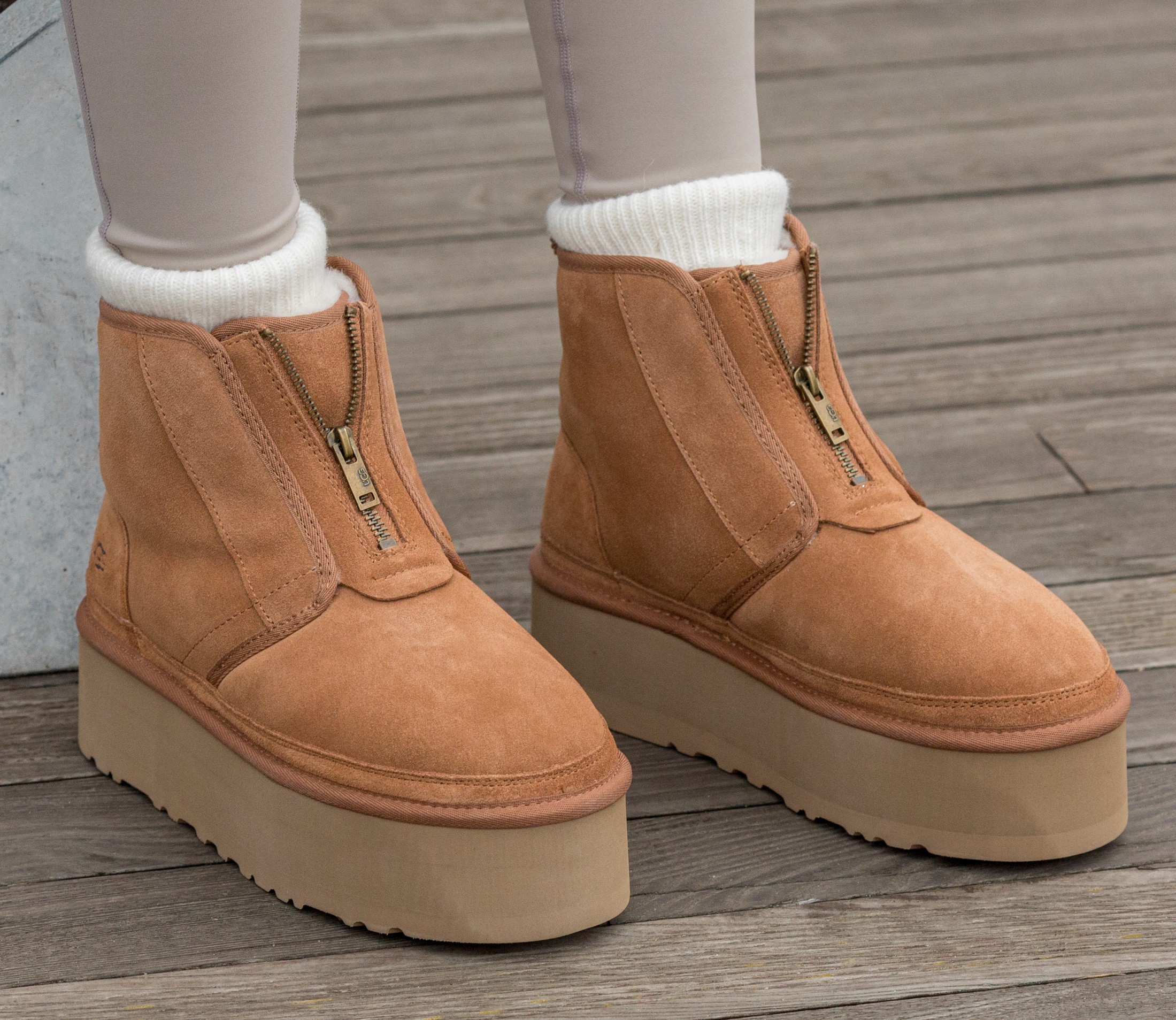 Ugg Neumel Platform Zip Slipper Chestnut - Зображення 4