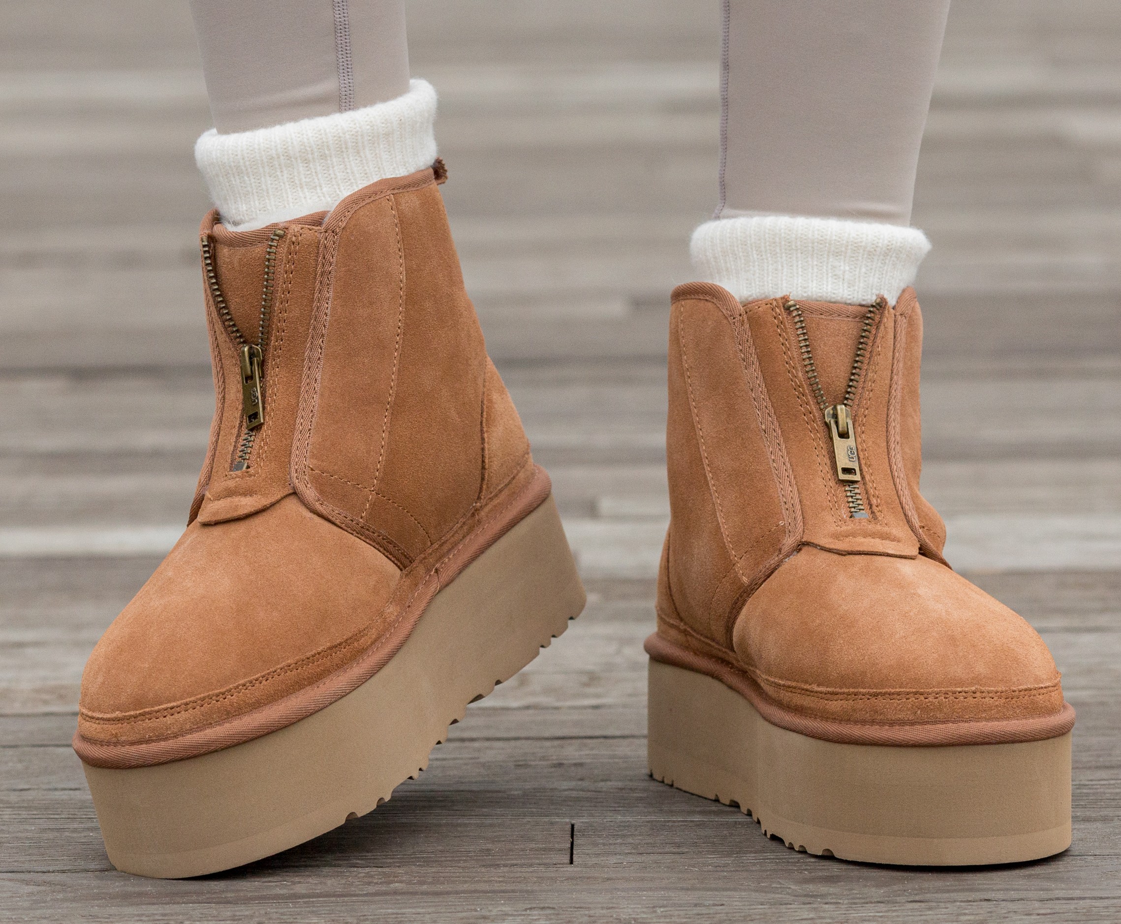 Ugg Neumel Platform Zip Slipper Chestnut - Зображення 2