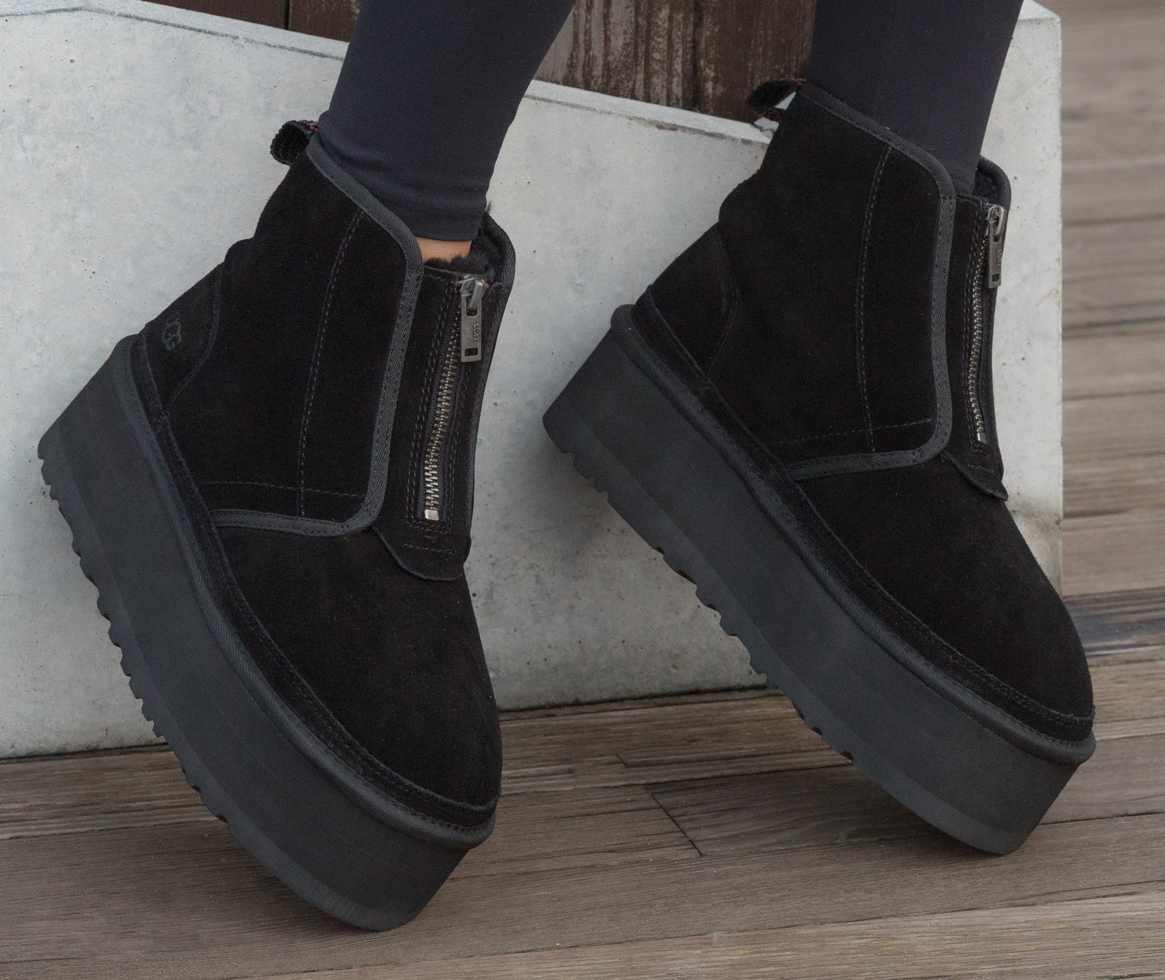 Ugg Neumel Platform Zip Slipper Black - Зображення 3