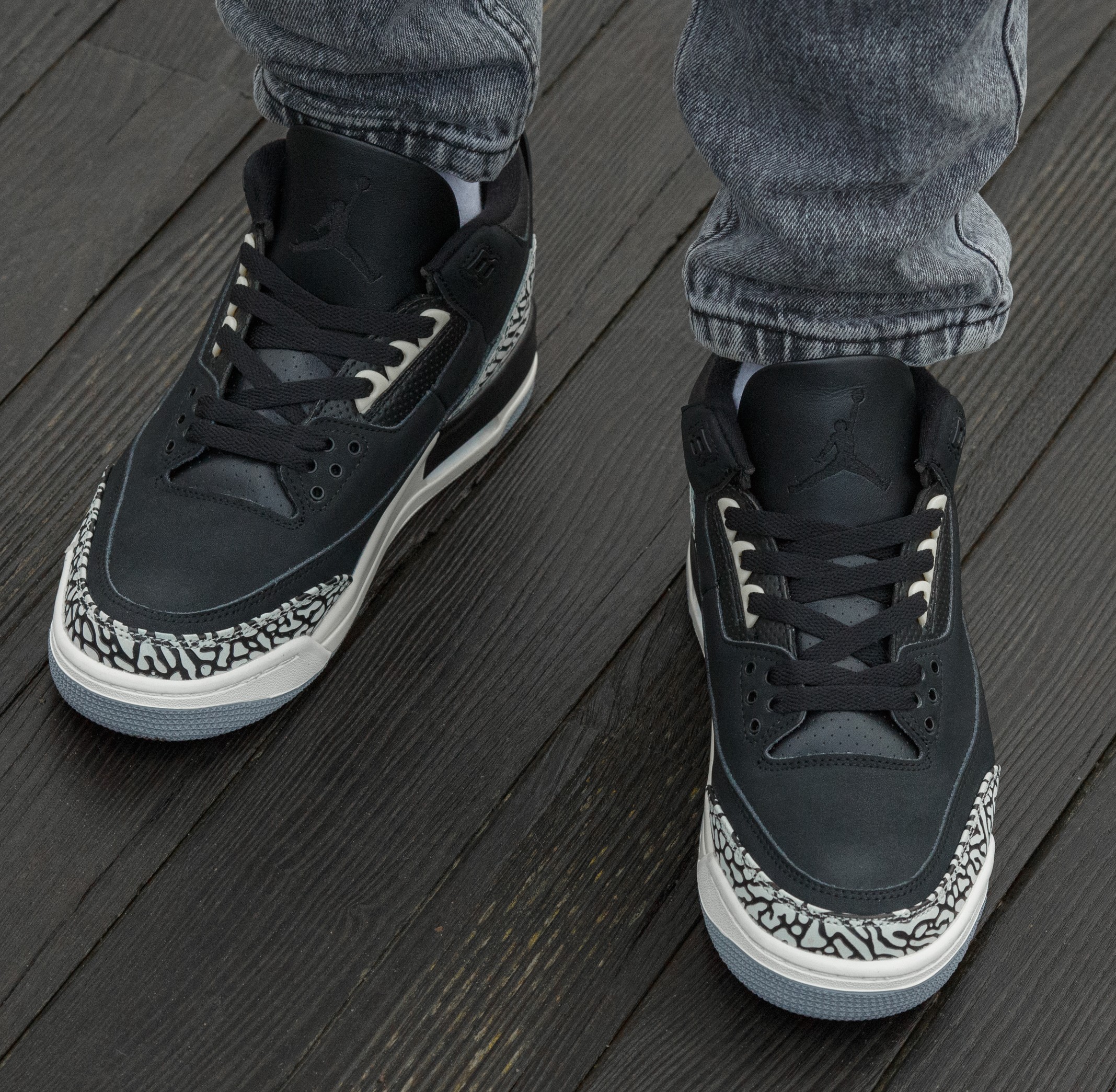 Air Jordan Retro 3 Off Noir Black - Зображення 3