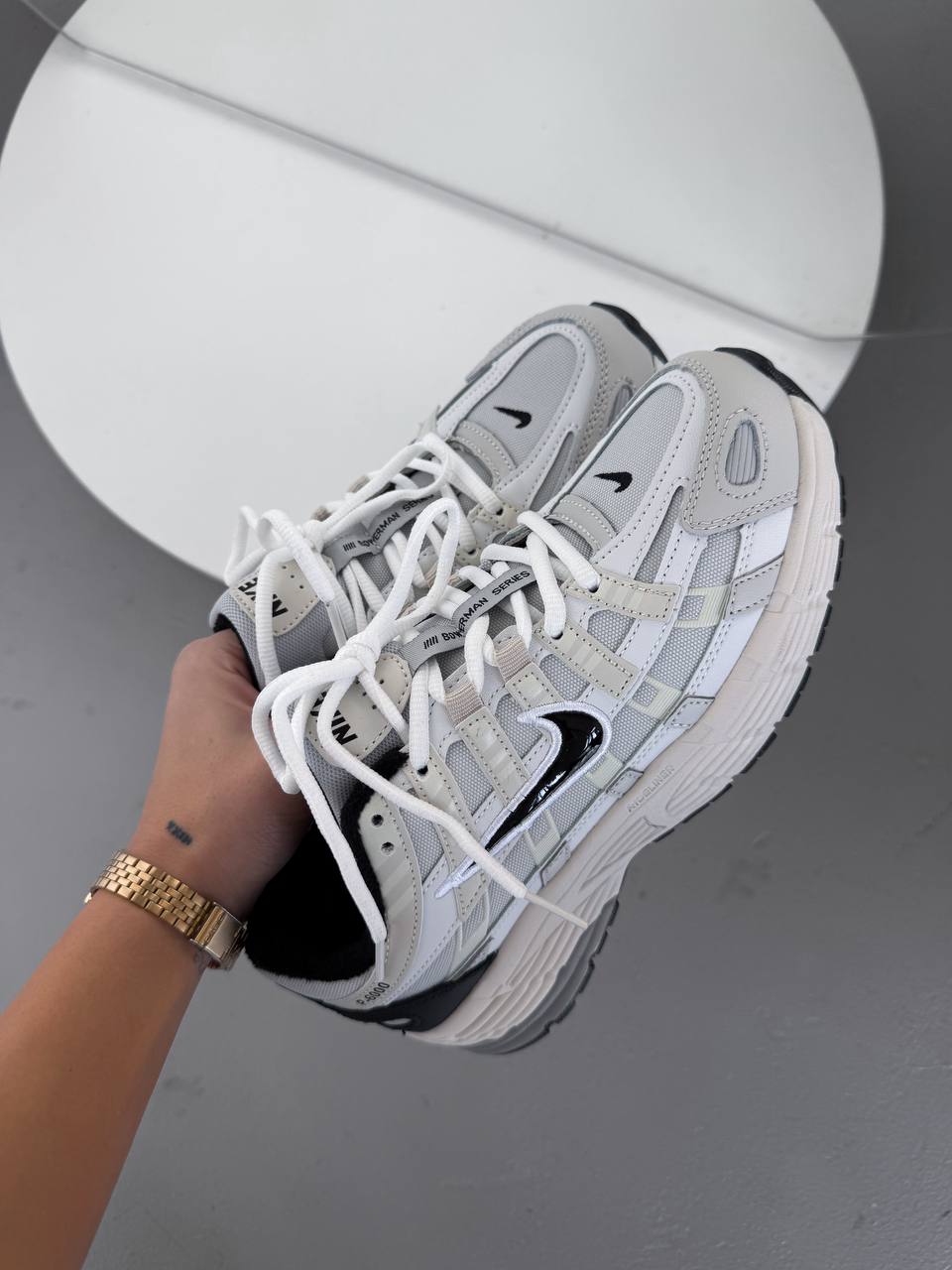 Nike P-6000 White Beige Black Thermo - Зображення 7