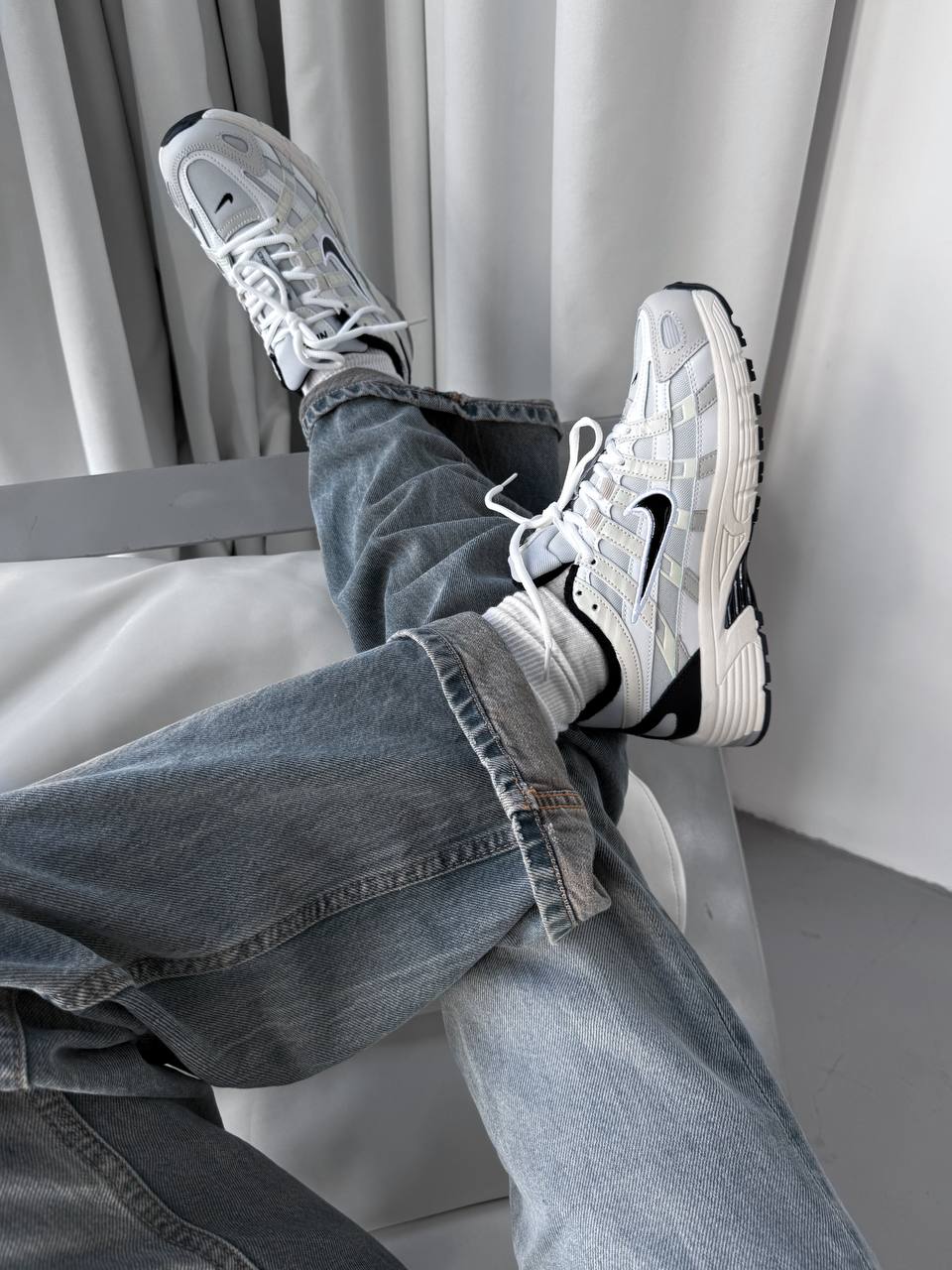 Nike P-6000 White Beige Black Thermo - Зображення 6