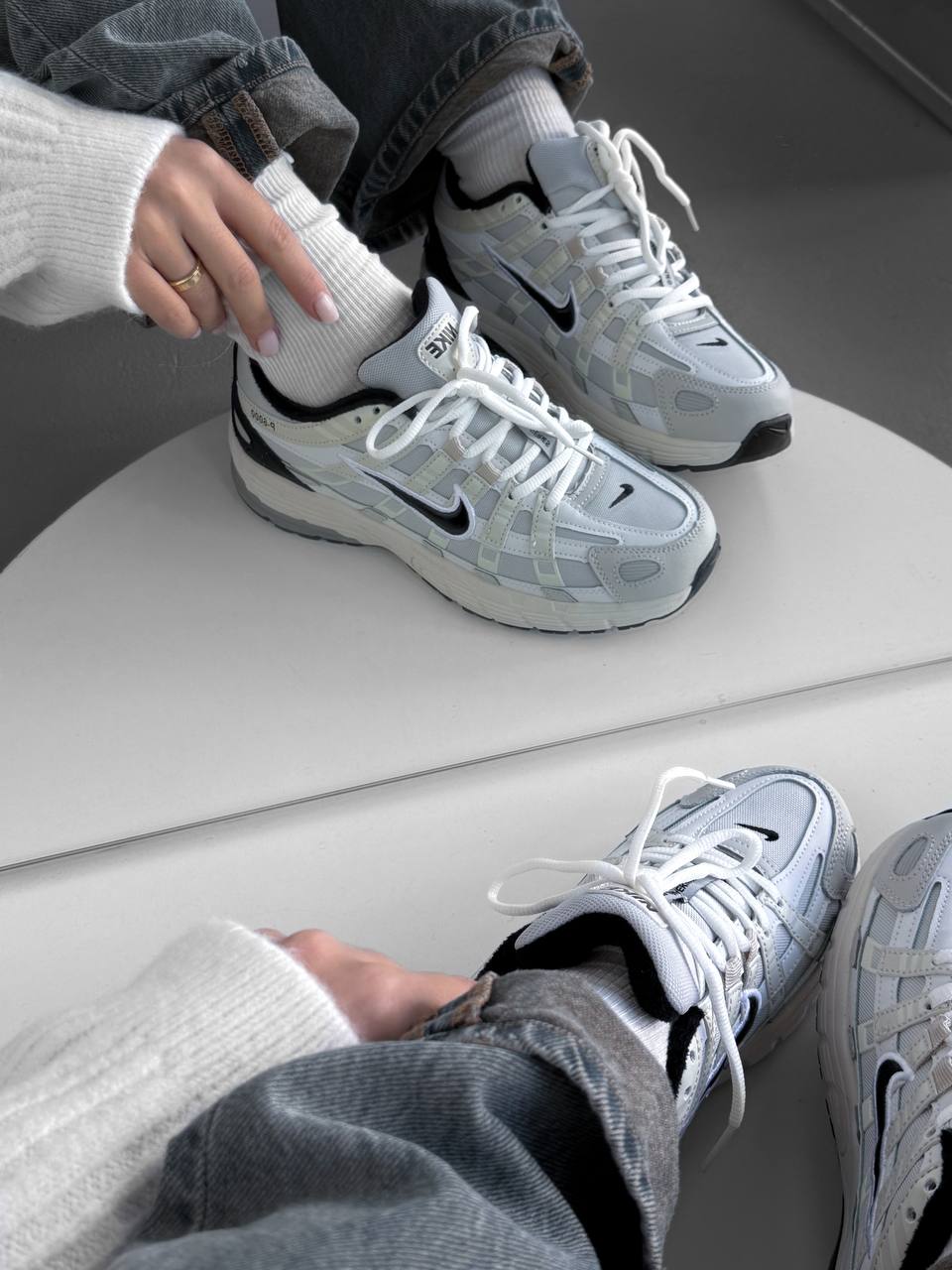 Nike P-6000 White Beige Black Thermo - Зображення 4