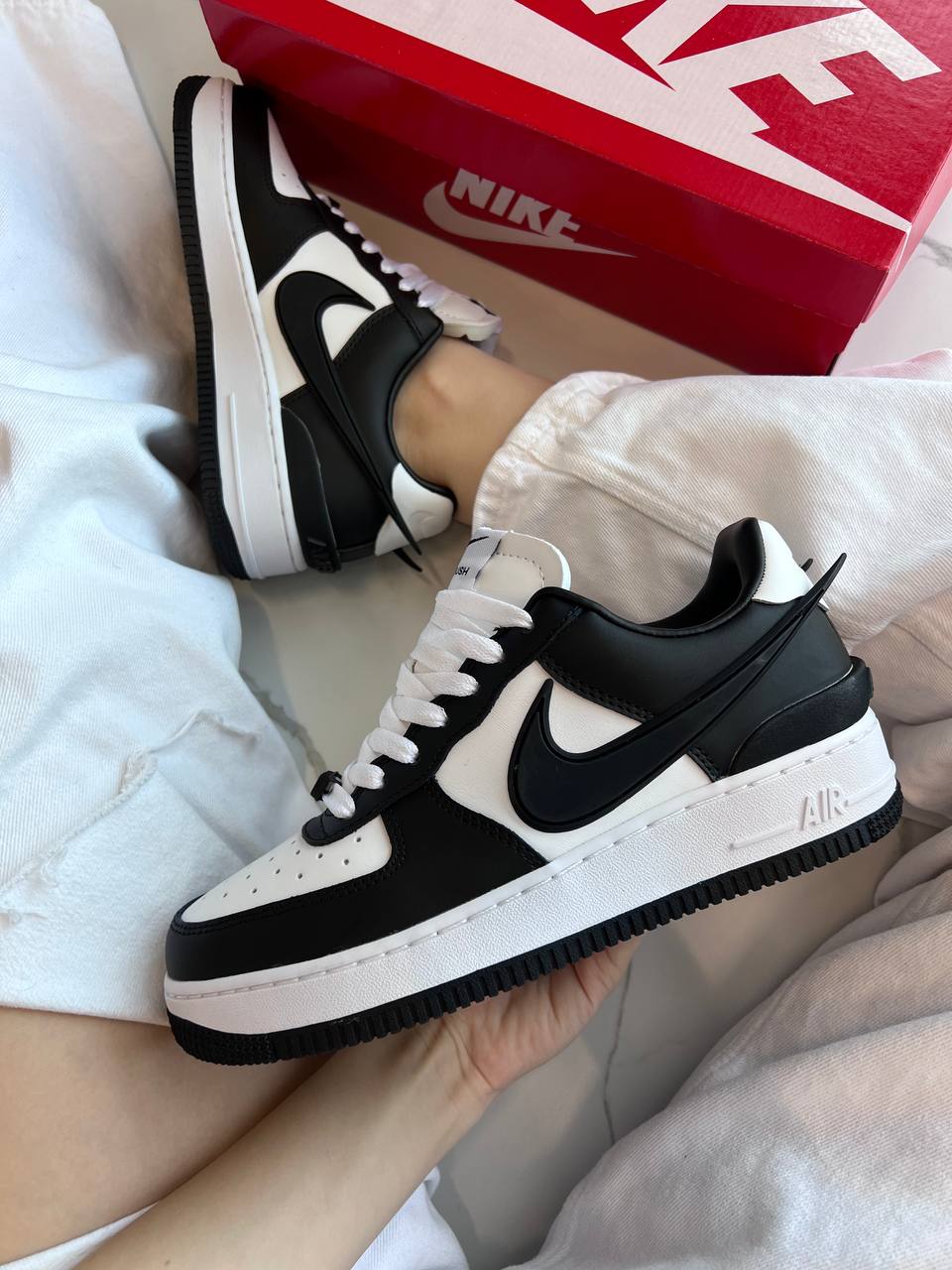Nike Air Force 1 Low x Ambush Black White - Зображення 2