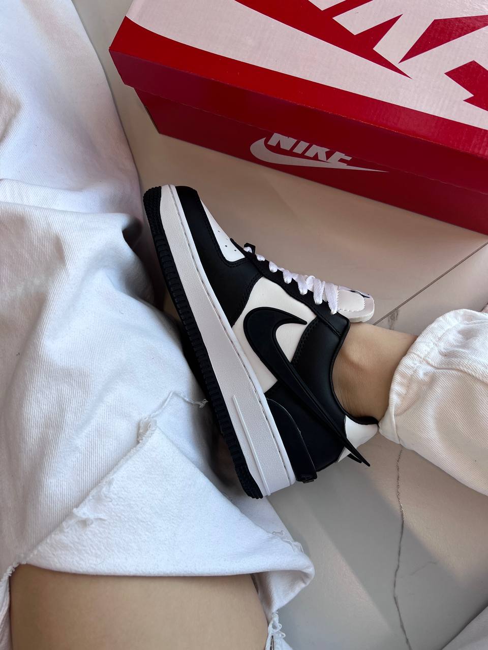 Nike Air Force 1 Low x Ambush Black White - Зображення 6