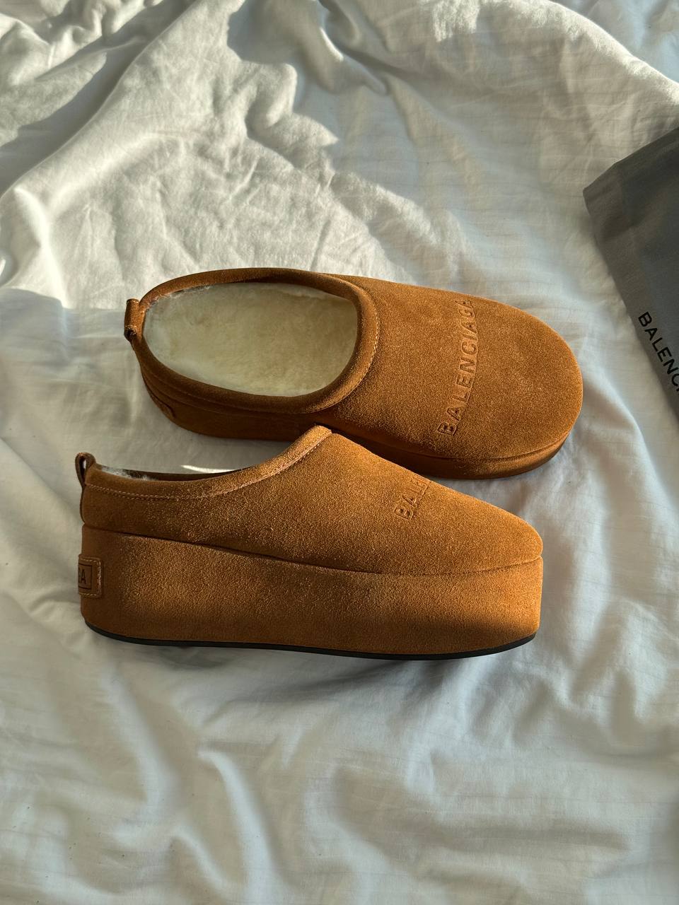 Balenciaga Alaska Soft Platform Mules Brown - Зображення 5