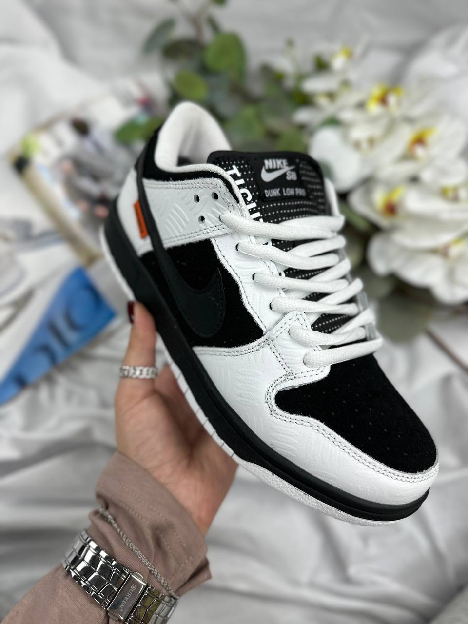 Nike SB Dunk Low Tightbooth White Black - Зображення 6