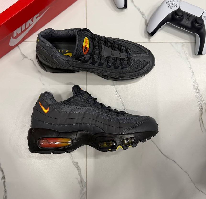 Nike Air Max 95 Anthracite Safety Orange Dark Grey - Зображення 2
