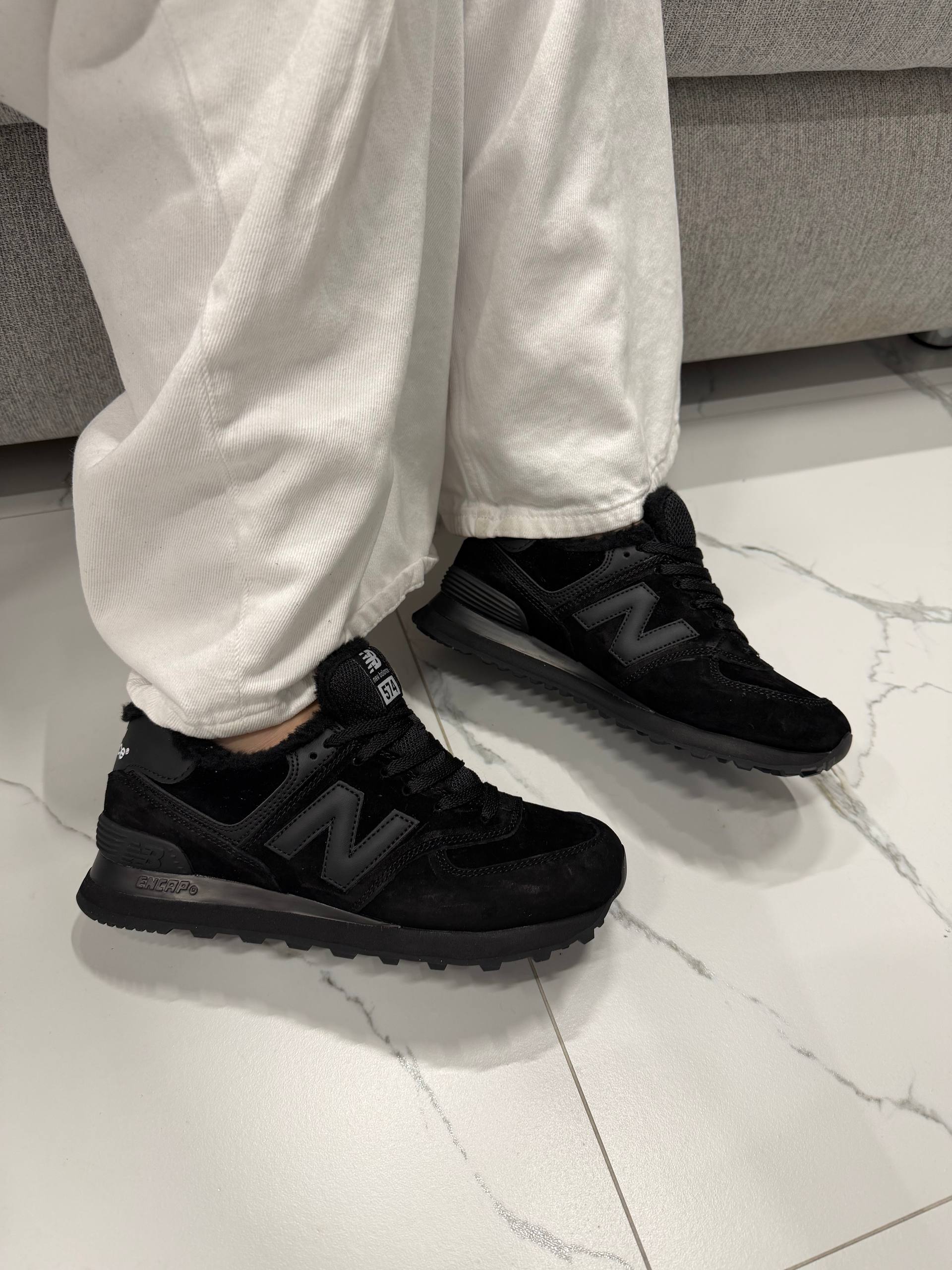 New Balance 574 Black Dark Blue