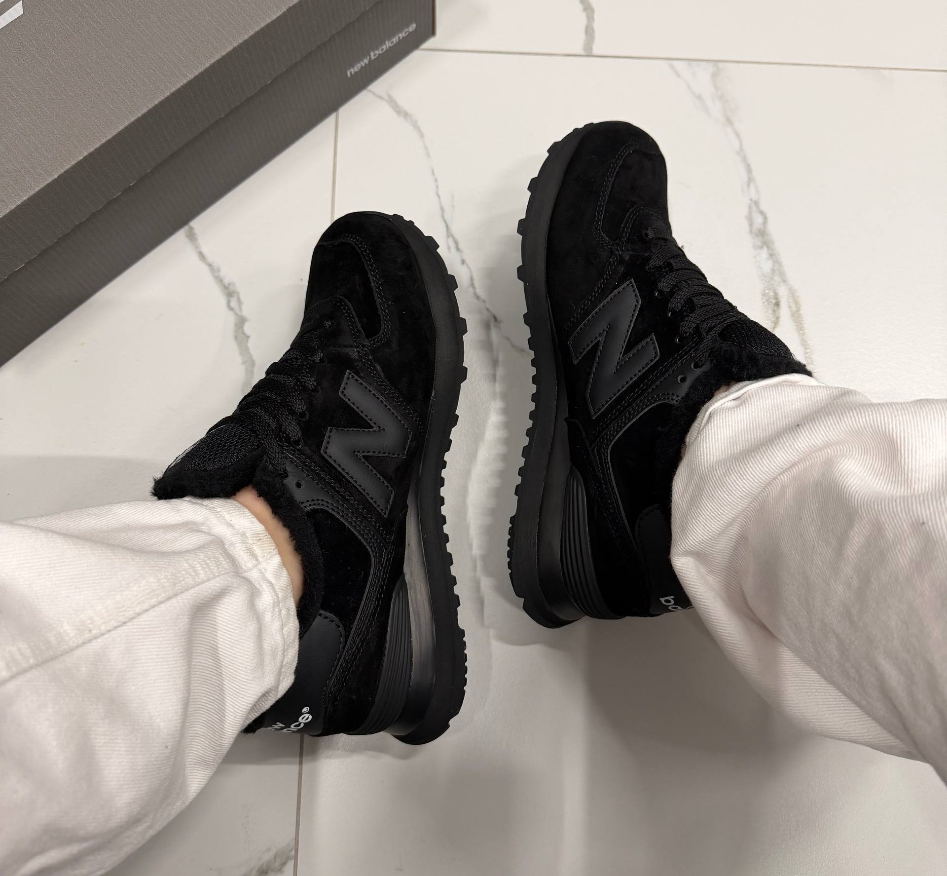 New Balance 574 Black Dark Blue - Зображення 4