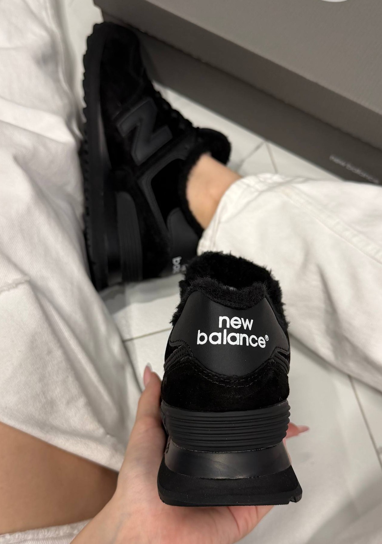 New Balance 574 Black Dark Blue - Зображення 6