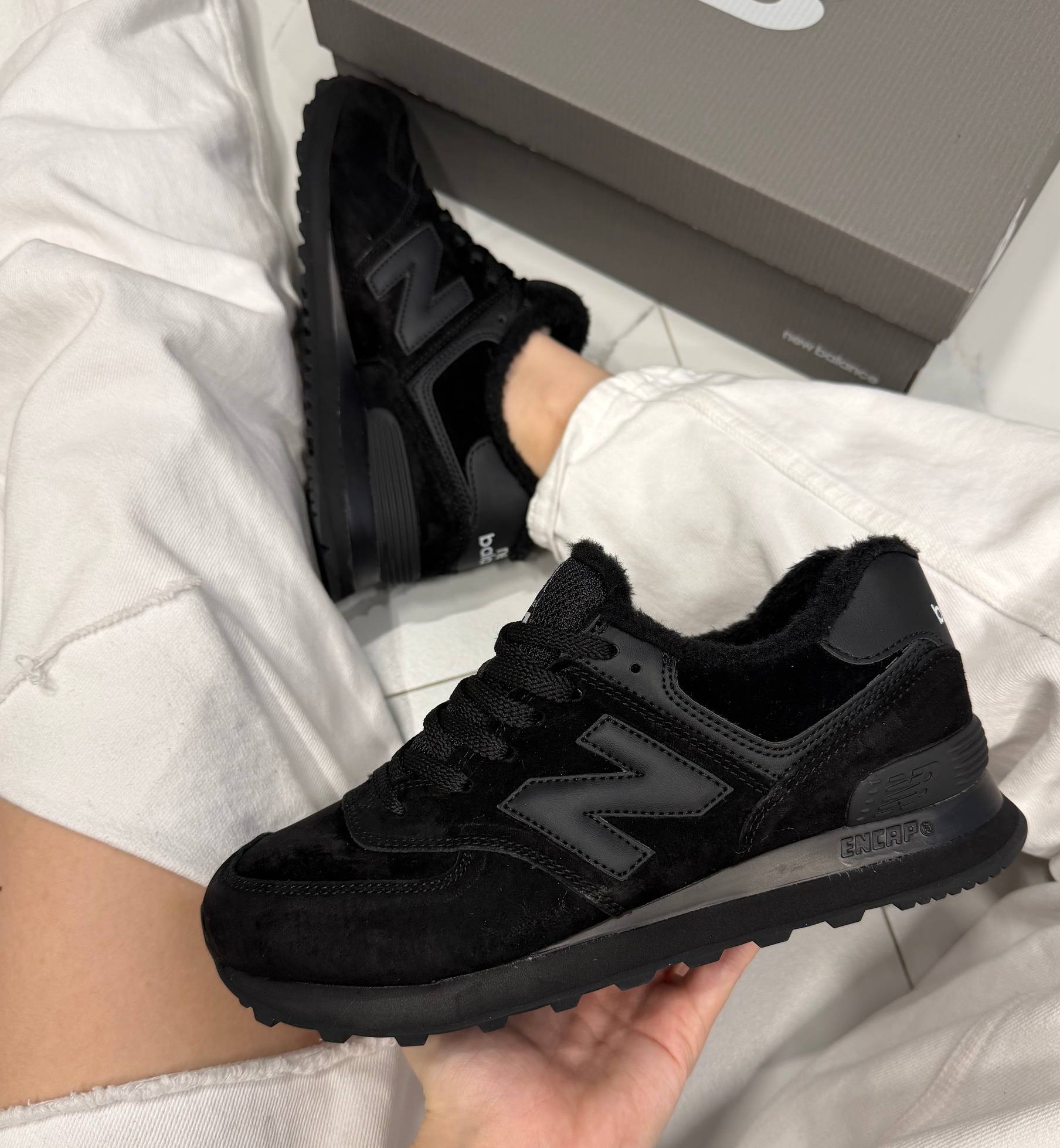 New Balance 574 Black Dark Blue - Зображення 2