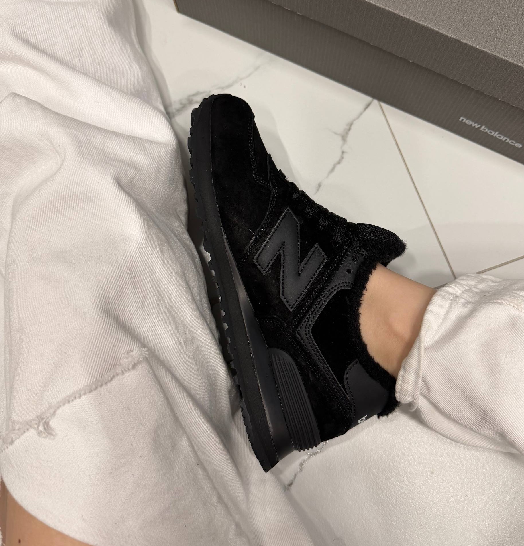 New Balance 574 Black Dark Blue - Зображення 5