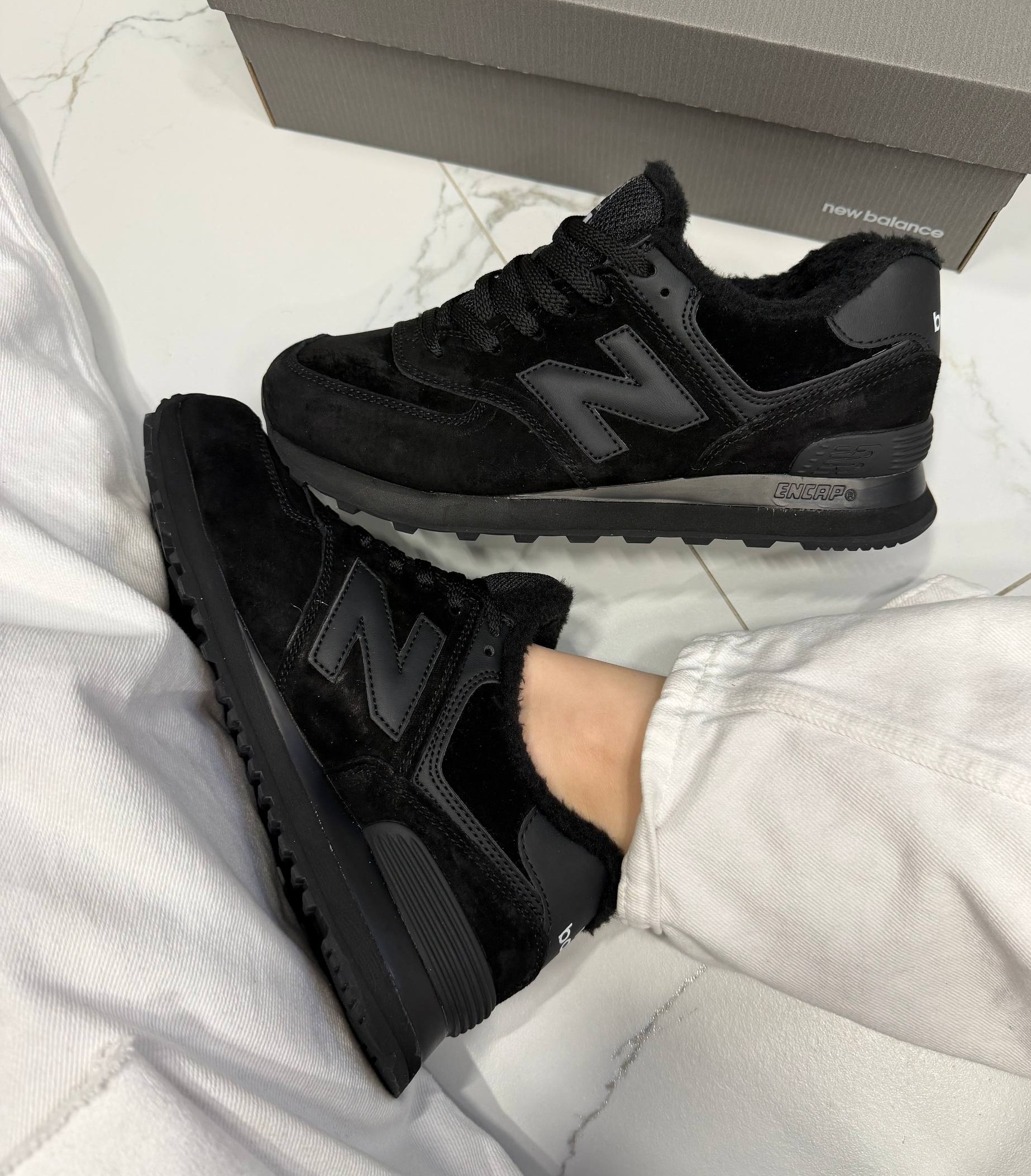 New Balance 574 Black Dark Blue - Зображення 3