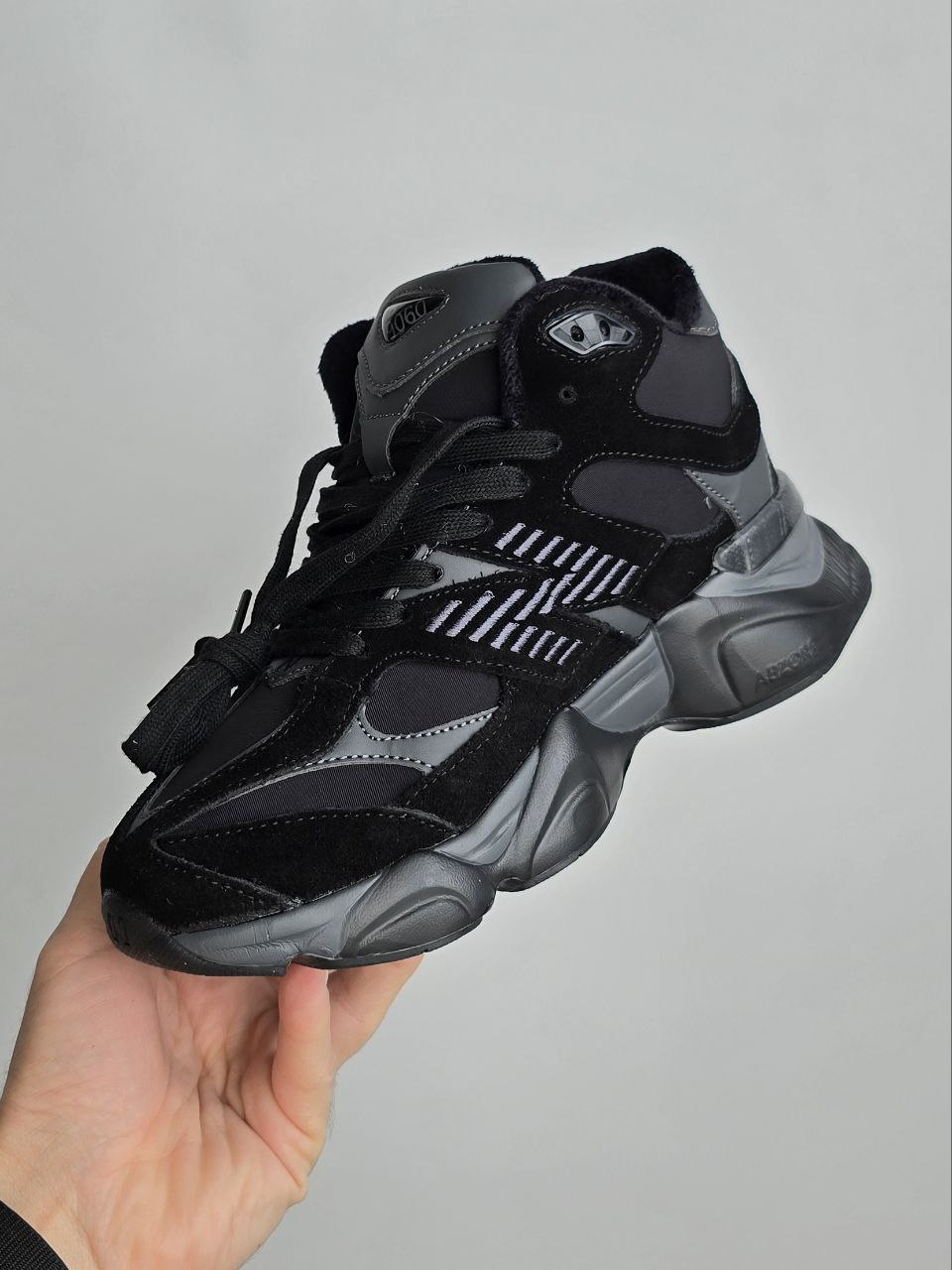 New Balance 9060 Fur Black/Gray - Зображення 3