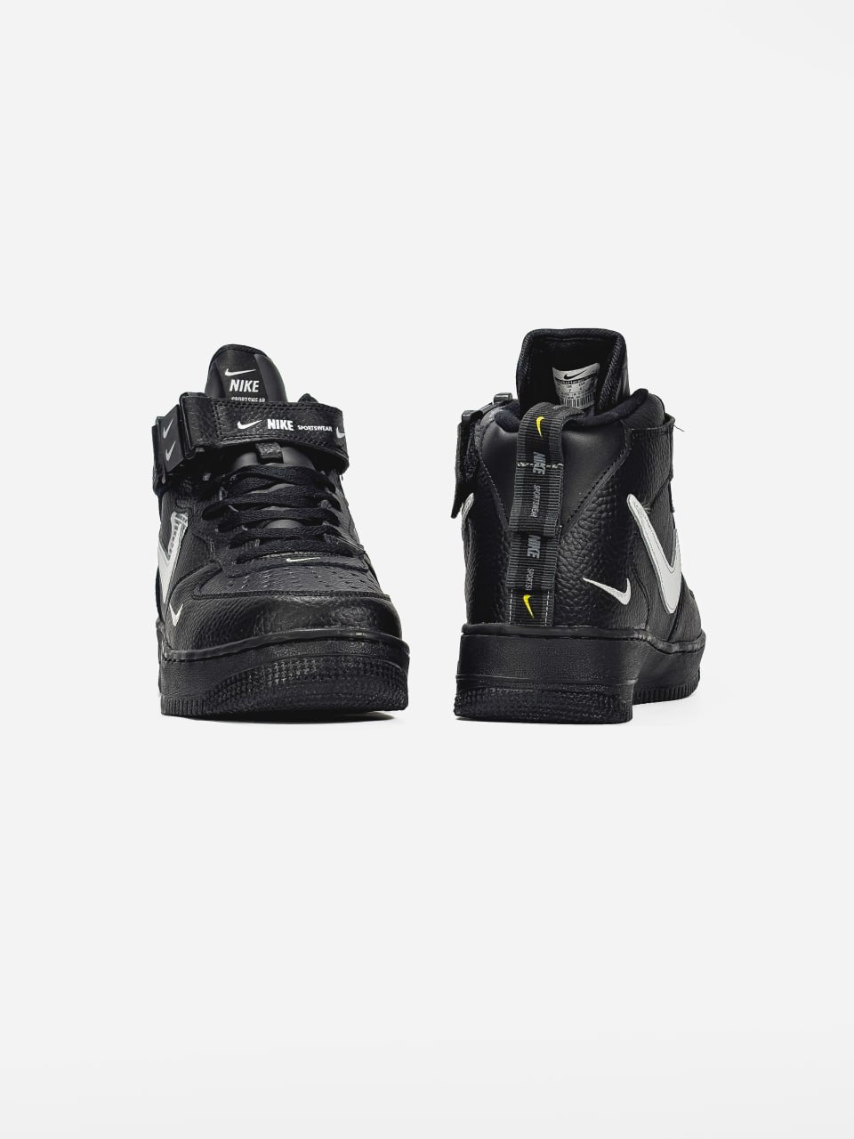 Nike Air Force 1 Hight Black /White Fur - Зображення 5