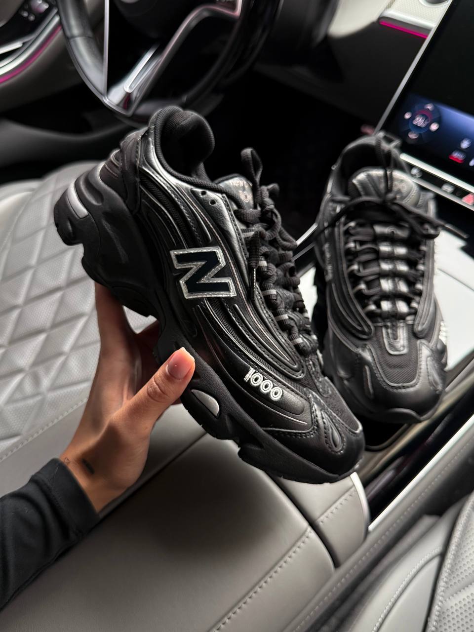 New Balance 1000 Black Leather