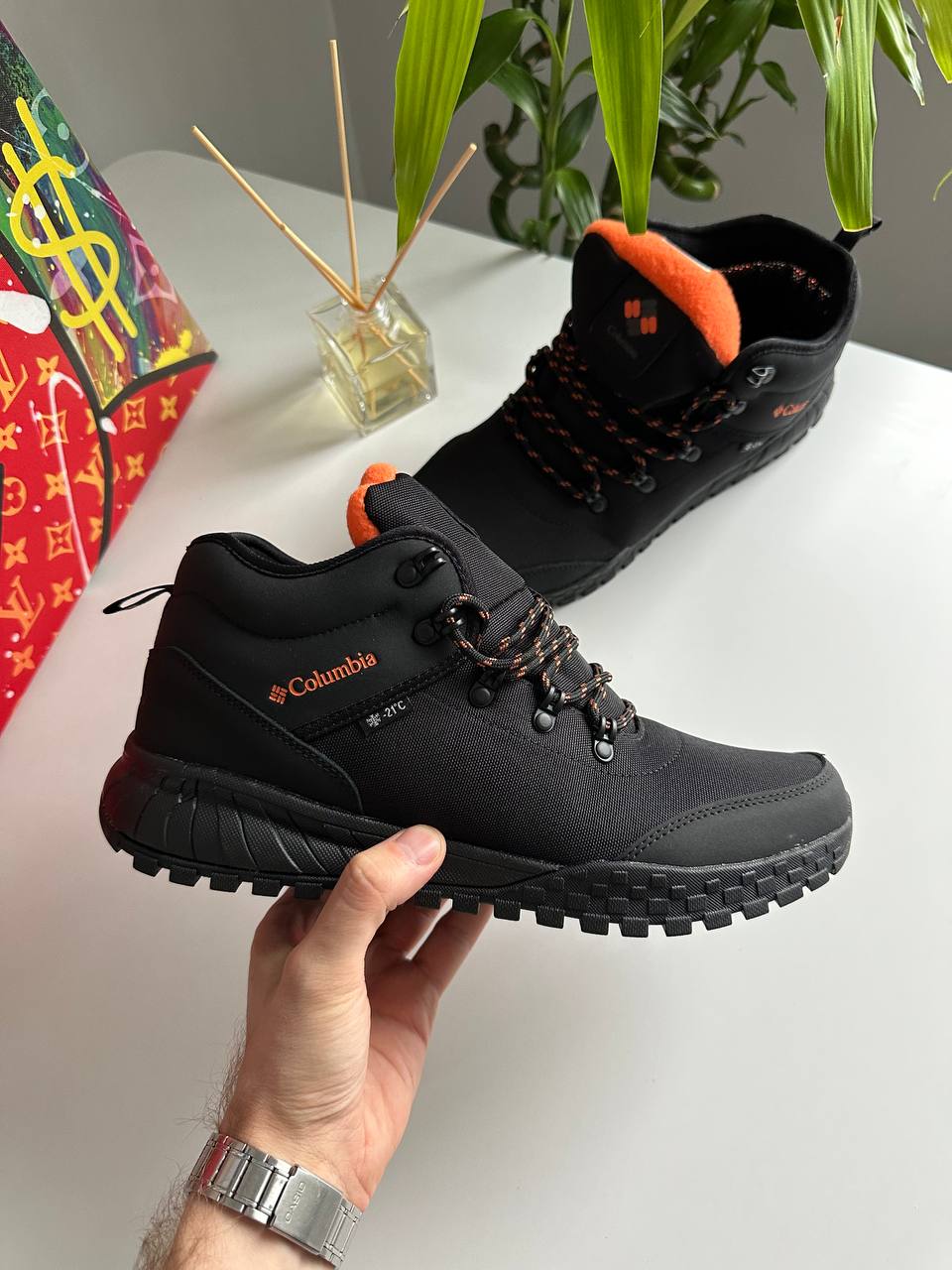 Columbia Waterproof Firebanks Mid GTX Black Orange