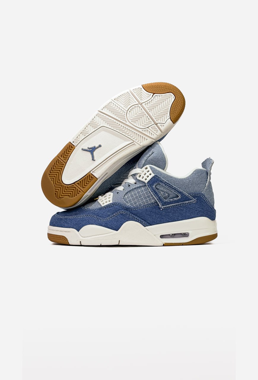 Nike Air Jordan 4 Retro Denim Worn Blue - Зображення 4