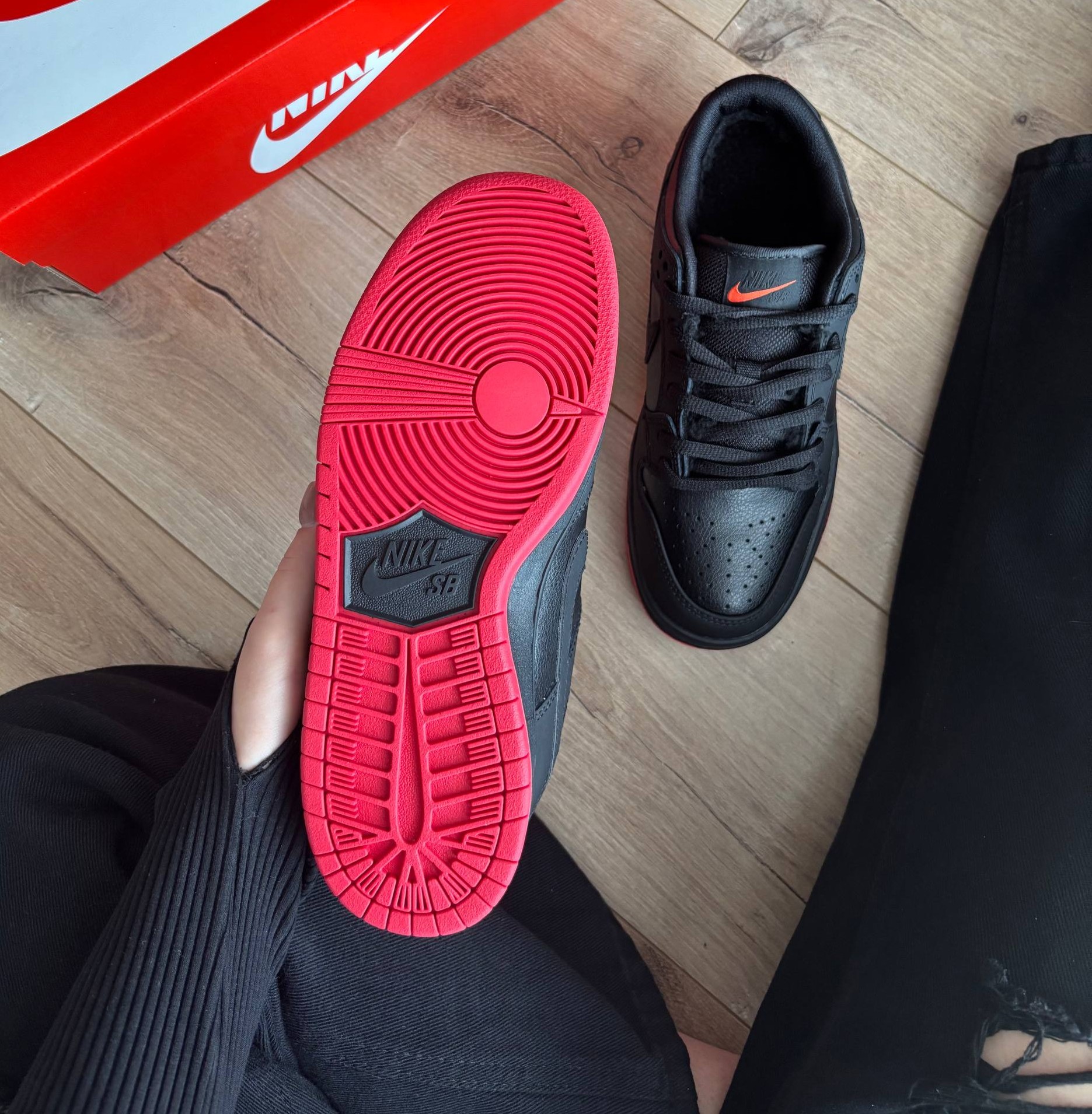 Nike Dunk Low Pigeon Black Red - Зображення 6