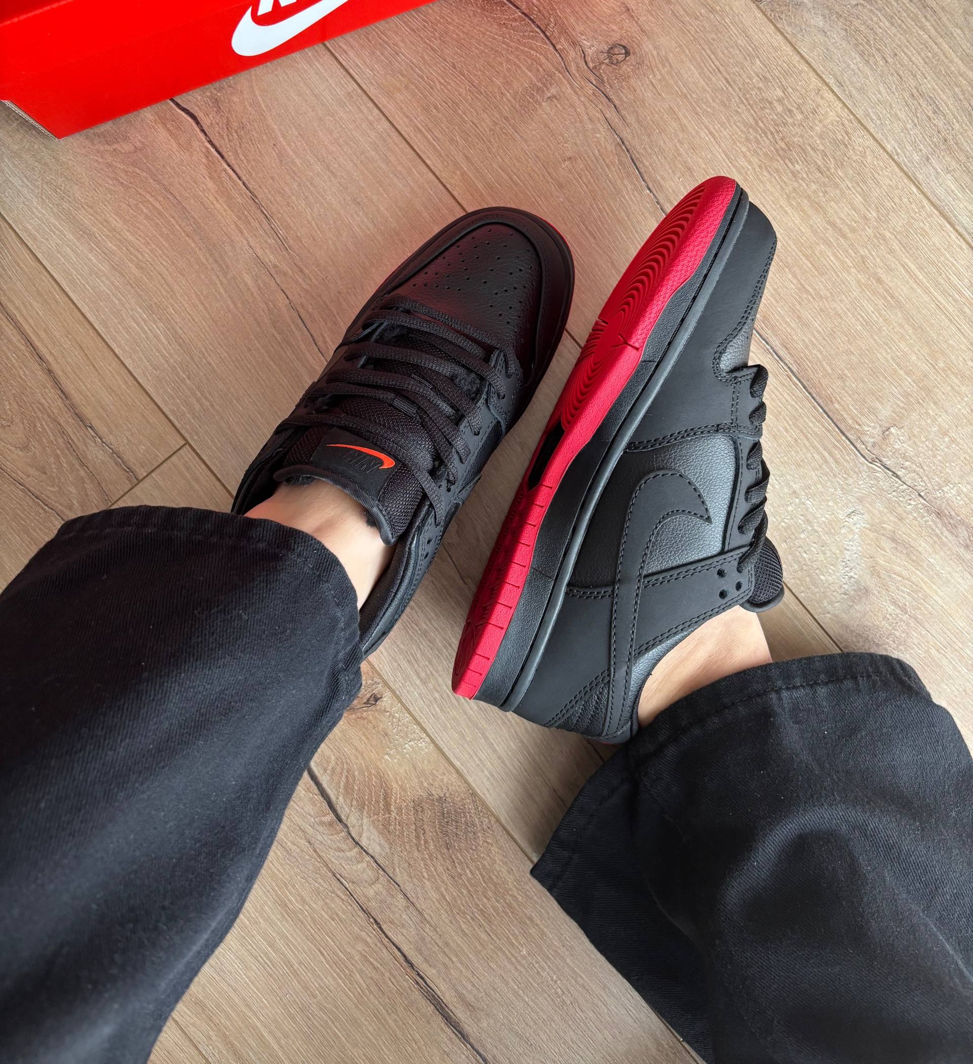 Nike Dunk Low Pigeon Black Red - Зображення 2