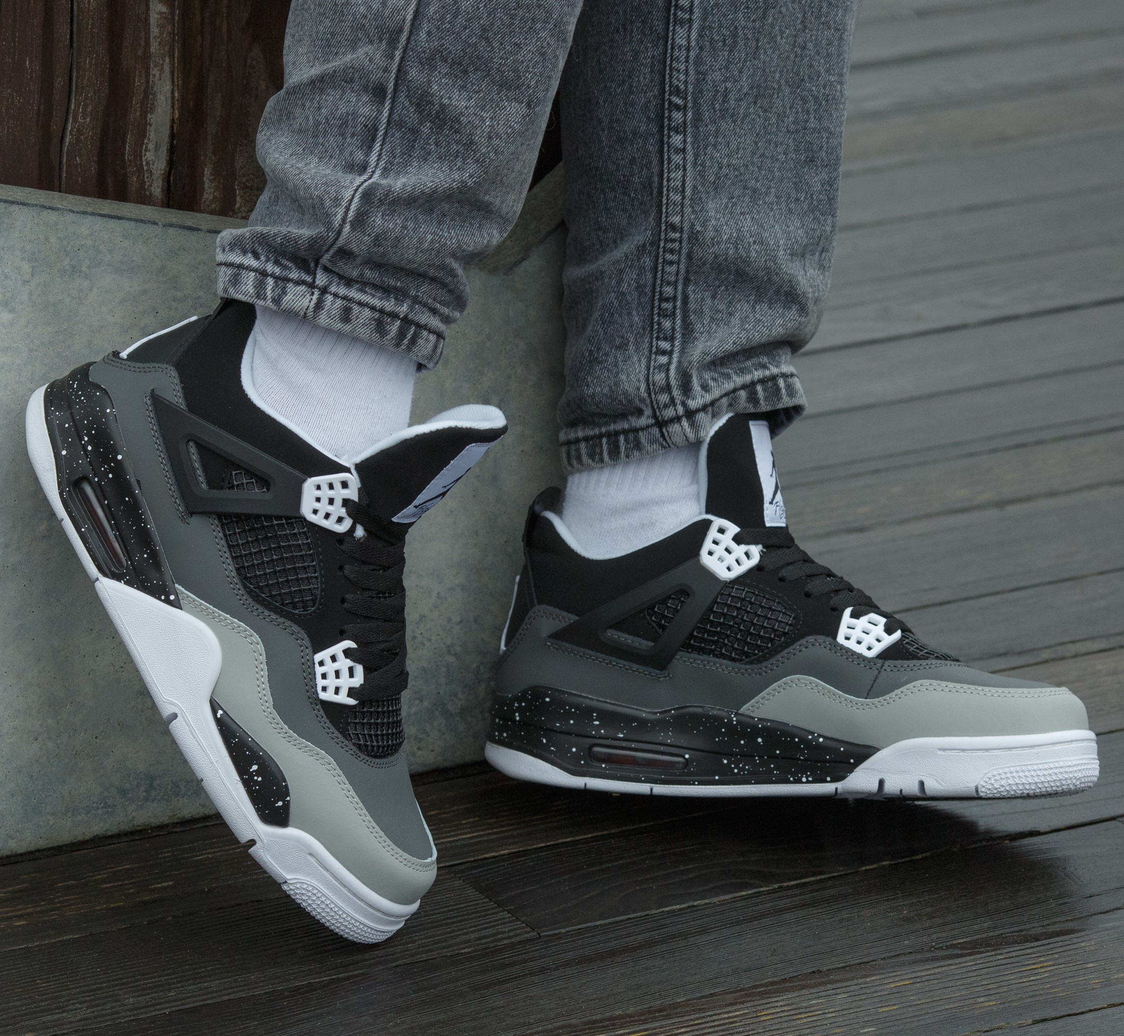 Air Jordan 4 Retro SE Fear Black White - Зображення 4