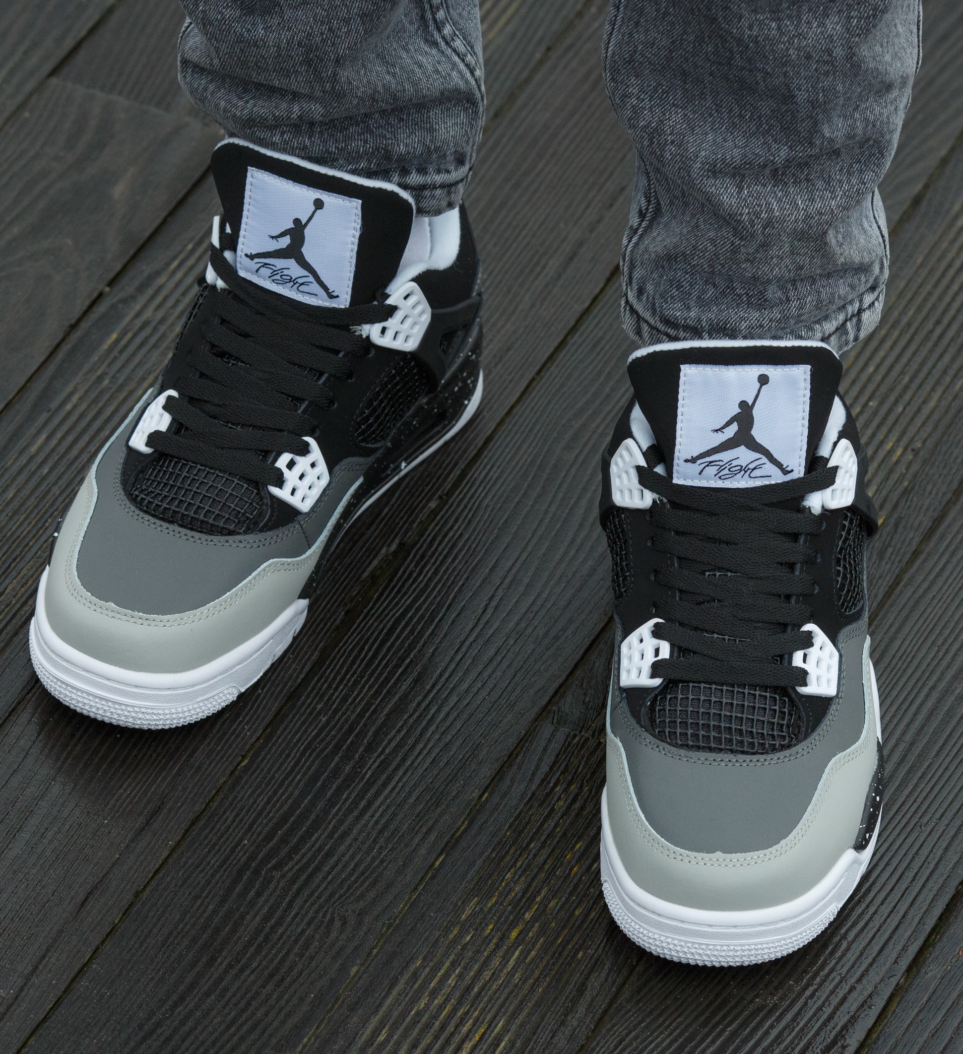 Air Jordan 4 Retro SE Fear Black White - Зображення 3